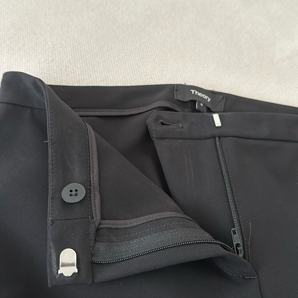 Theory Belisa Basic Black Cigarette Pants Size 0 … - image 5